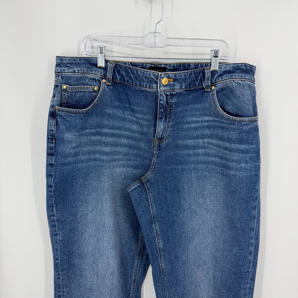 Talbots Wide Straight Ankle Cuff‎ Jeans - Viola Wash sz 16W - Picture 3 of 11